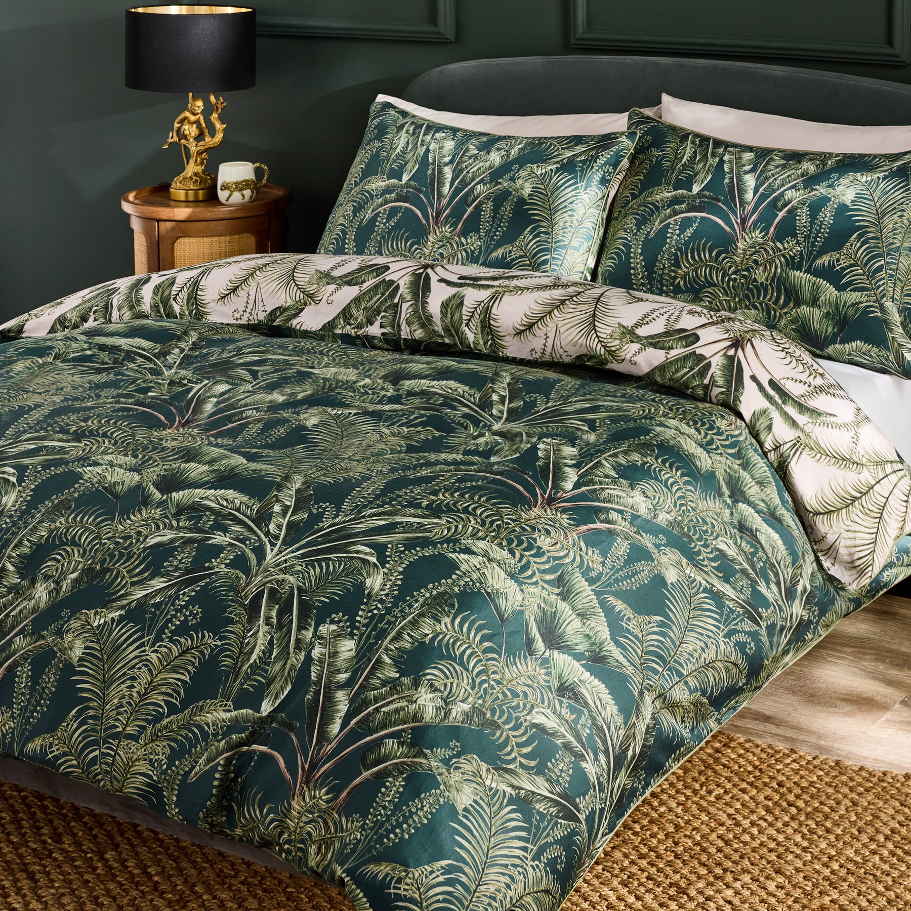 Clarke & Clarke Majorelle Duvet Cover Bedding Set Green