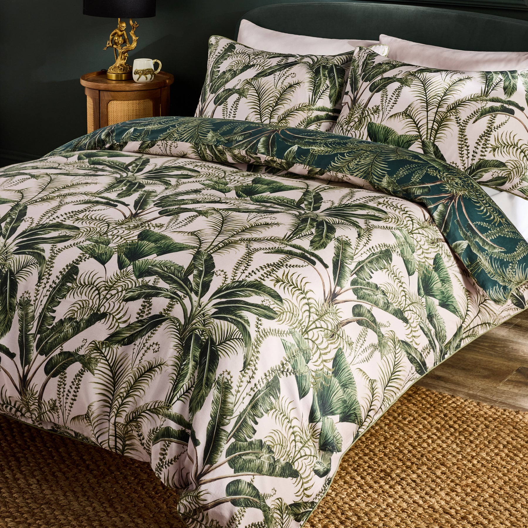 Clarke & Clarke Majorelle Duvet Cover Bedding Set Green