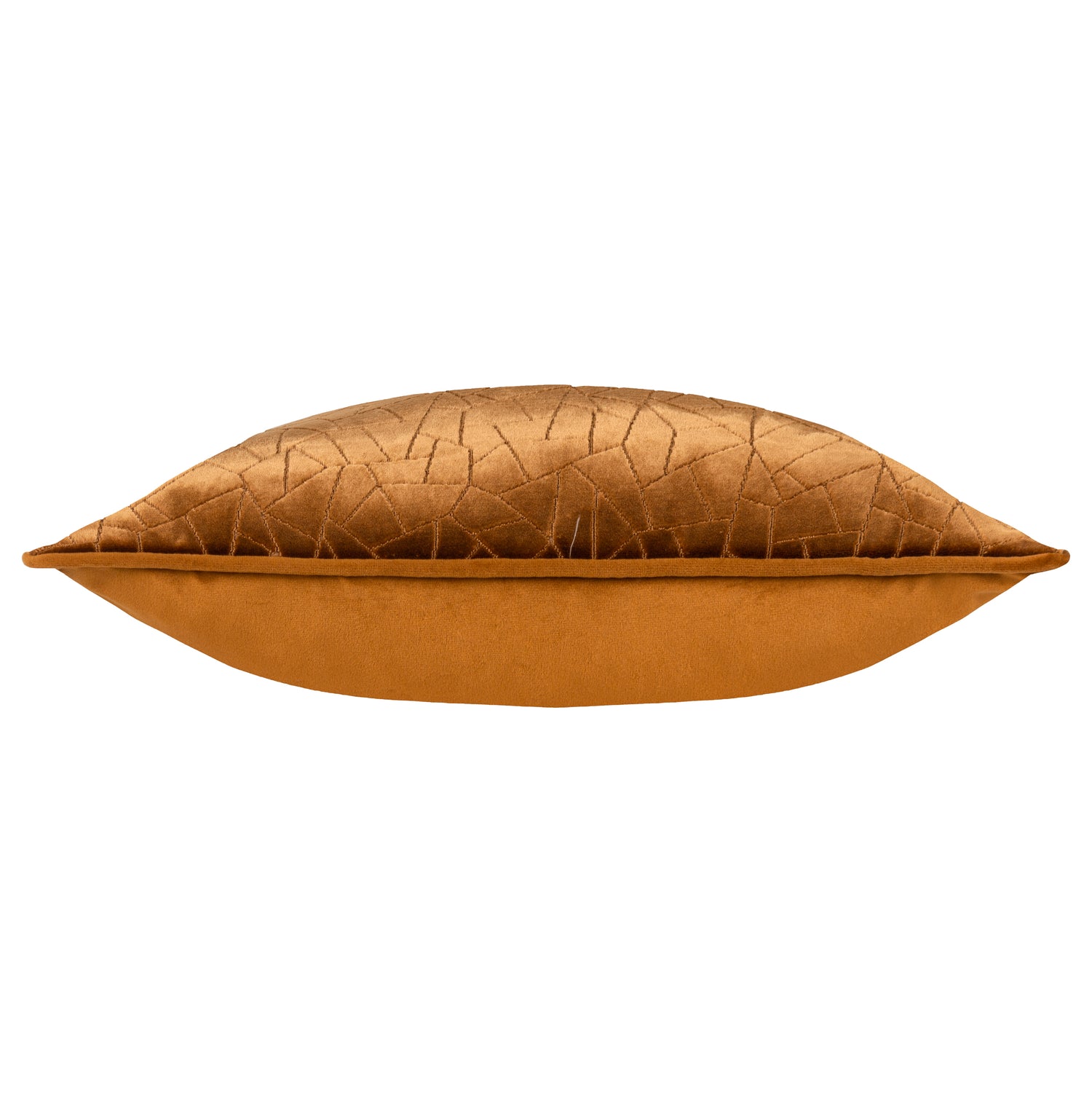 Hoem Malans Cut Velvet Piped Filled Cushion 45cm x 45cm Bronze