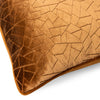 Hoem Malans Cut Velvet Piped Filled Cushion 45cm x 45cm Bronze