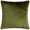 Hoem Malans Cut Velvet Piped Filled Cushion 45cm x 45cm Olive