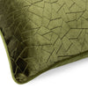 Hoem Malans Cut Velvet Piped Filled Cushion 45cm x 45cm Olive