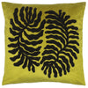 furn. Maldive Botanical Velvet Tufted 45cm x 45cm Filled Cushion Moss