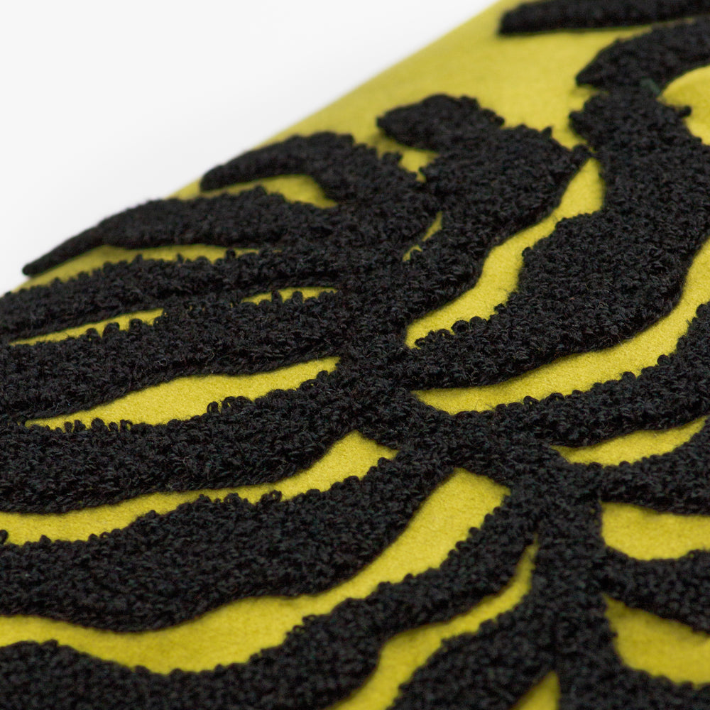 furn. Maldive Botanical Velvet Tufted 45cm x 45cm Filled Cushion Moss