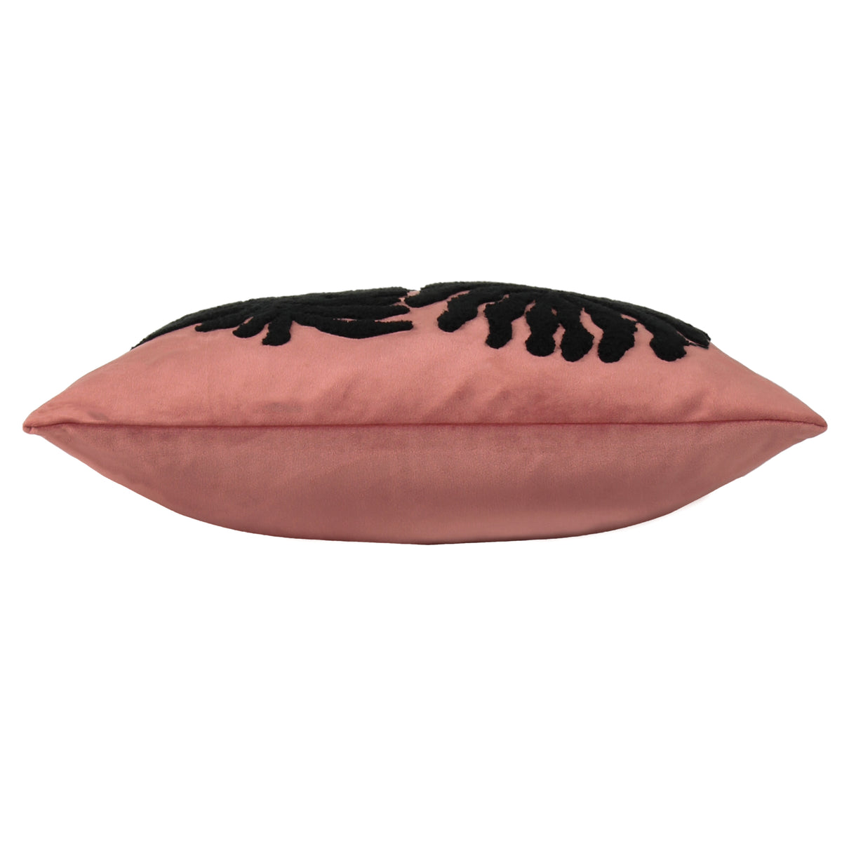 furn. Maldive Botanical Velvet Tufted 45cm x 45cm Filled Cushion Rustic Brown