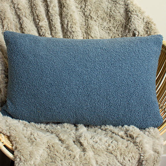 Furn. Malham Fleece 30cm x 50cm Filled Boudoir Wedgewood