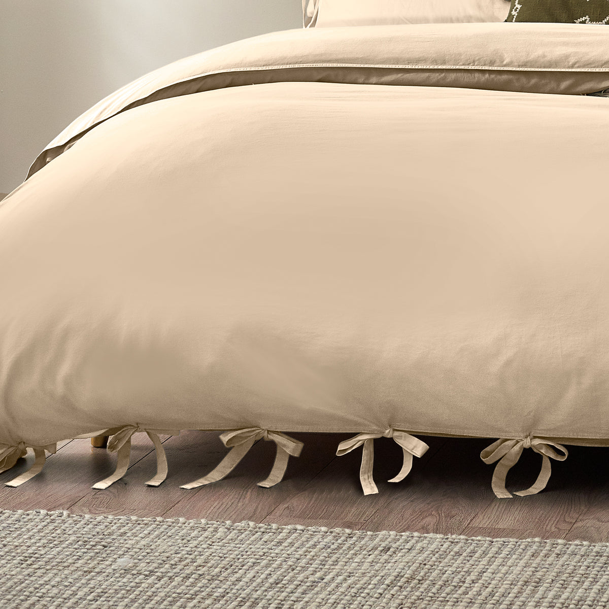Mallow Bowtie Cotton Bedding Set Linen