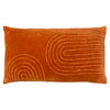 Furn. Mangata Textured Velvet 30cm x 60cm Filled Boudoir Orange