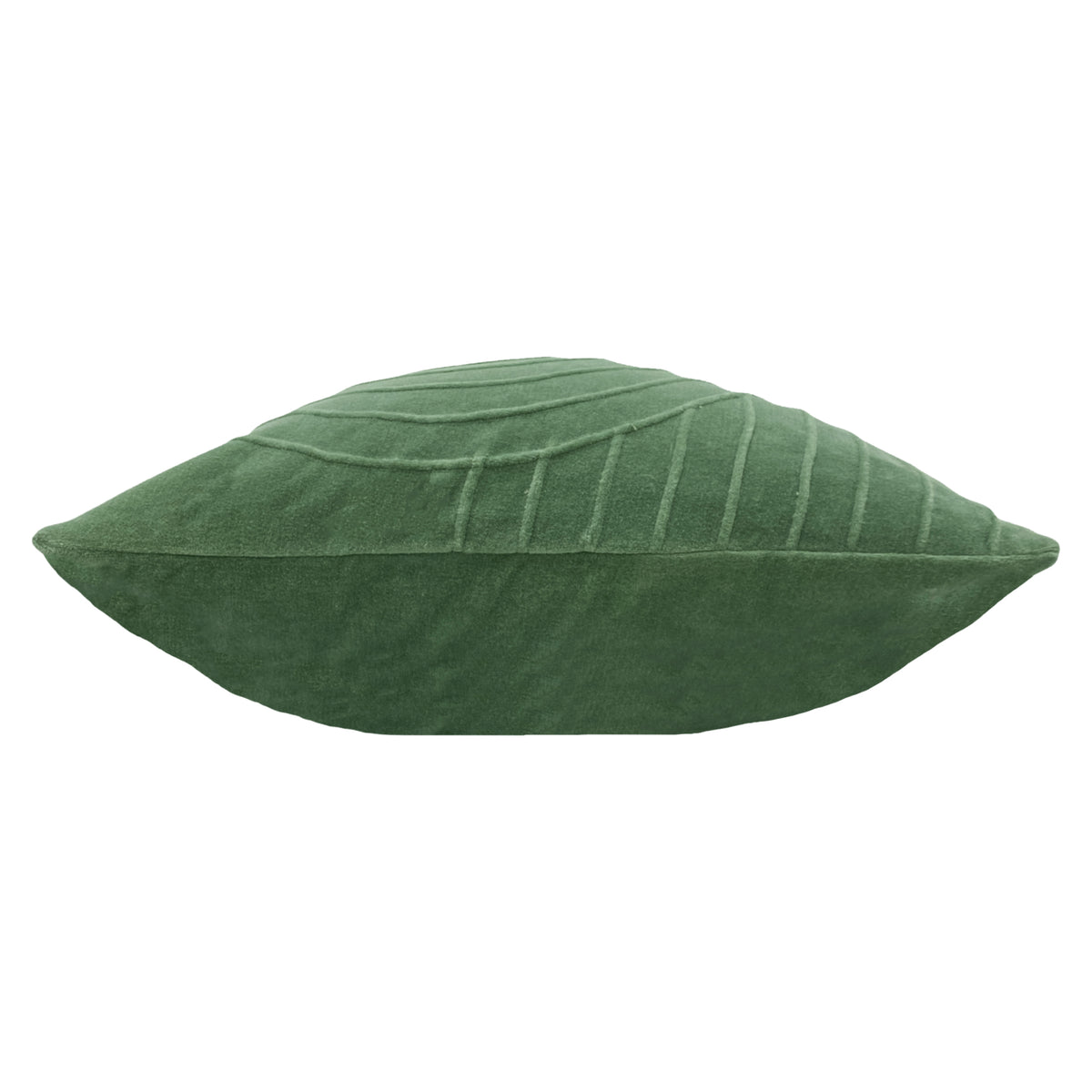 Furn. Mangata Textured Velvet 45cm x 45cm Filled Cushion Eucalyptus