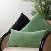 Furn. Mangata Textured Velvet 45cm x 45cm Filled Cushion Eucalyptus