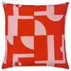 furn. Manhatten Art Deco Printed 50cm x 50cm Filled Cushion Pink Red