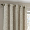 Paoletti Manhattan Velvet Ready Made Eyelet Blockout Curtains Ivory
