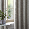 Paoletti Manhattan Velvet Ready Made Eyelet Blockout Curtains Silver