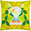 Margarita Abstract Outdoor Filled Cushion 43cm x 43cm Lime