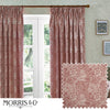 Morris & Co. Marigold Jacquard Floral Ready Made Pencil Pleat Curtains Russet