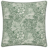 Morris & Co. Marigold Piped Jacquard 50cm x 50cm Filled Cushion Leaf Green