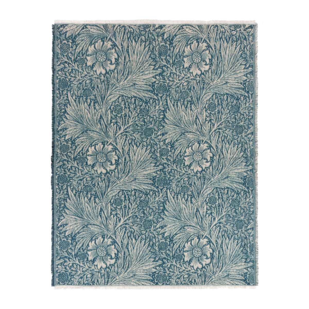 Morris & Co. Marigold Jacquard 130cm x 170cm Throw Indigo