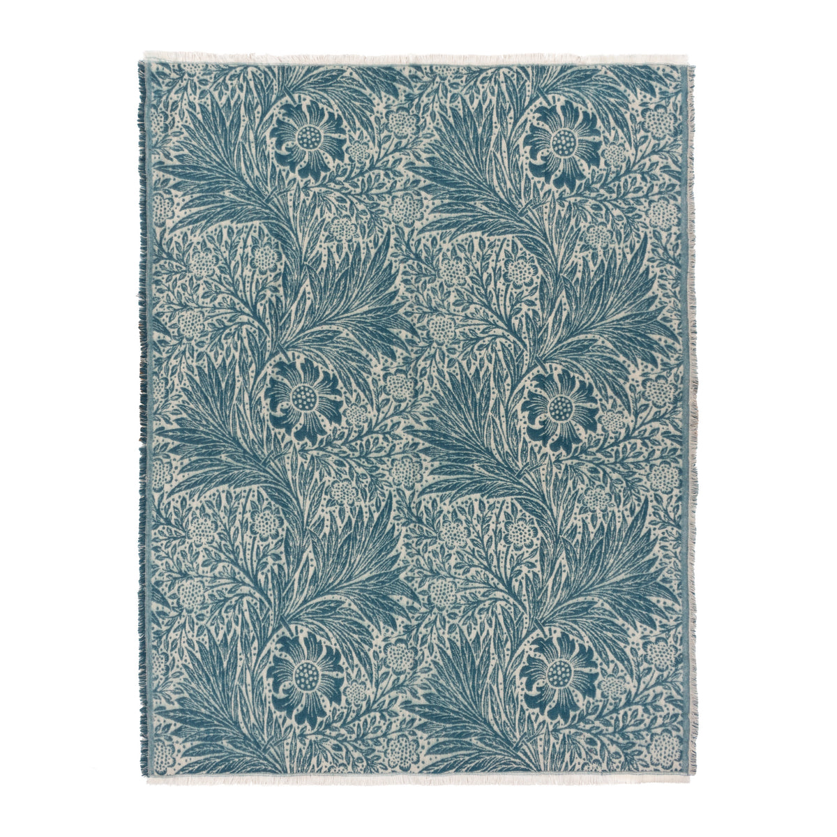 Morris & Co. Marigold Jacquard 130cm x 170cm Throw Indigo