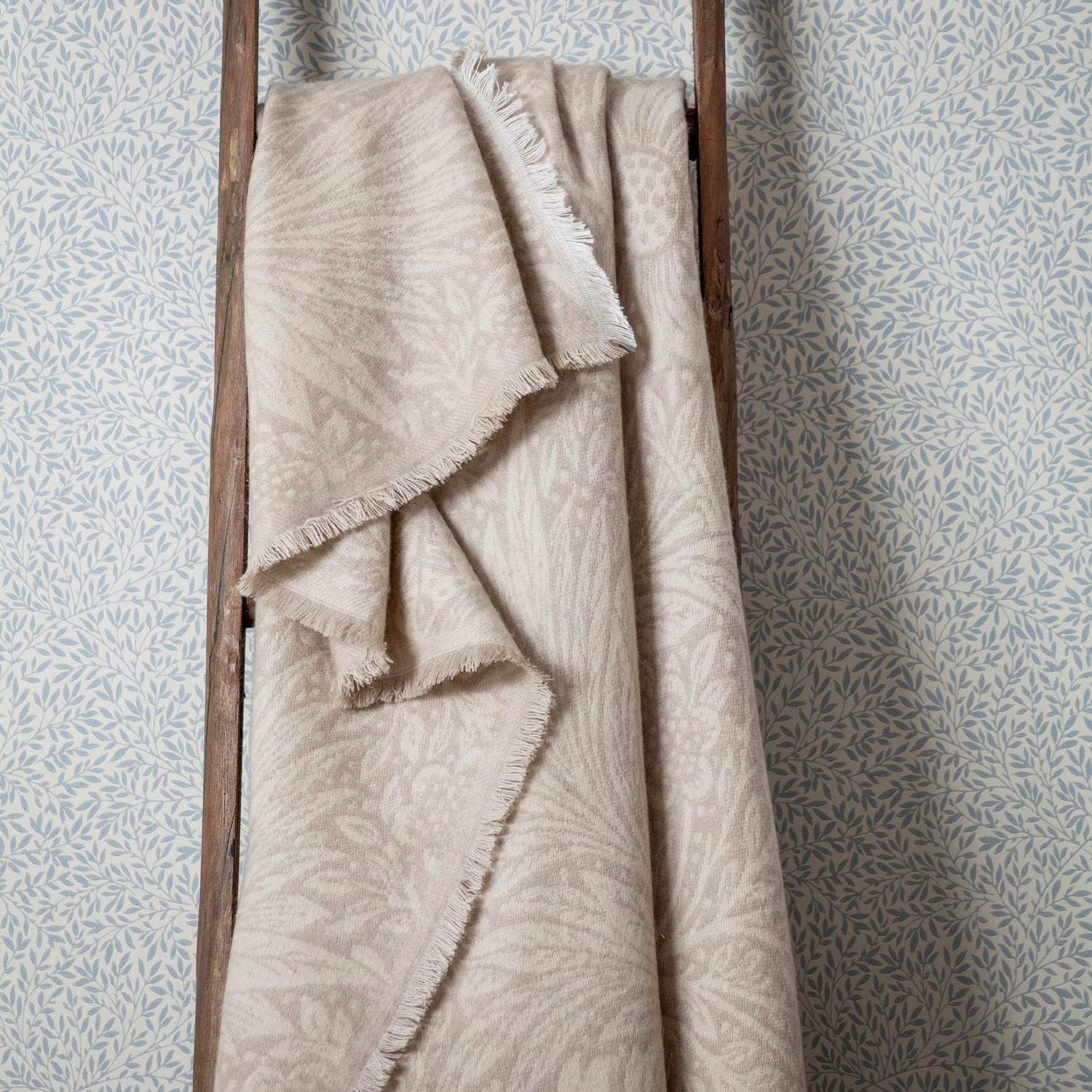 Morris & Co. Marigold Jacquard 130cm x 170cm Throw Stone