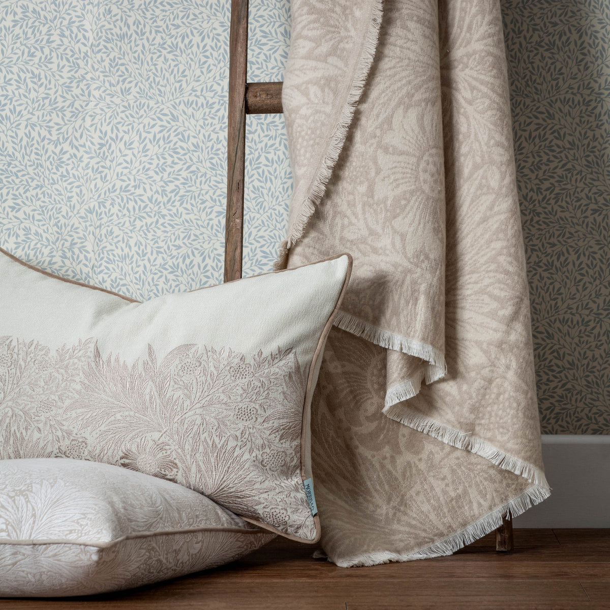 Morris & Co. Marigold Jacquard 130cm x 170cm Throw Stone