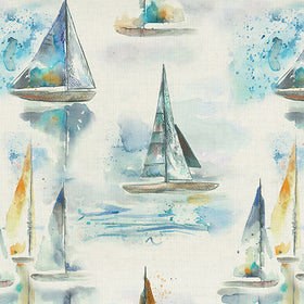 Voyage Maison Marine Sail Printed Cotton Fabric Linen