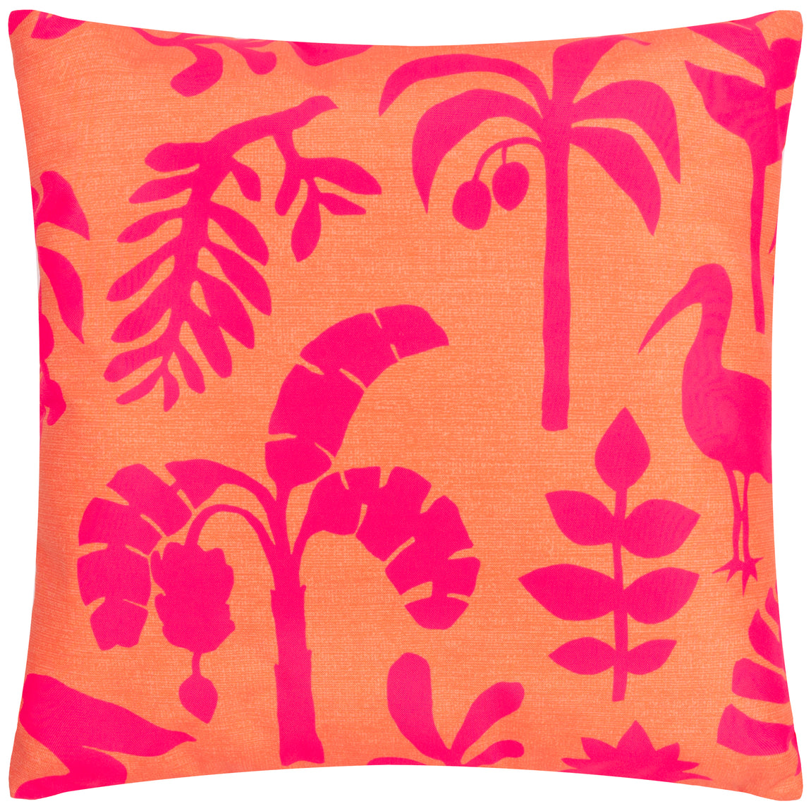 Marula Tropical Outdoor Filled Cushion 43cm x 43cm Coral Pink