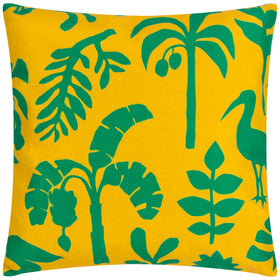 Marula Tropical Outdoor Filled Cushion 43cm x 43cm Teal