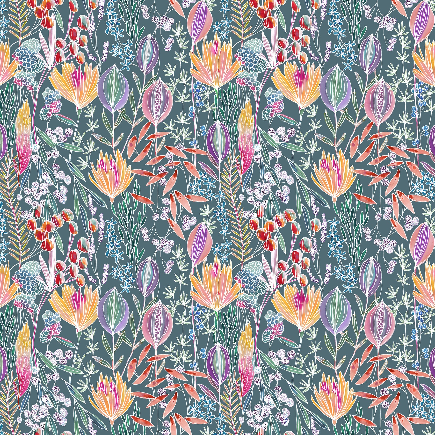 Voyage Maison Masina Printed Cotton Fabric Papaya