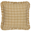 Furn. Maude Gingham 45cm x 45cm Piped Filled Cushion Gold