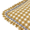 Furn. Maude Gingham 45cm x 45cm Piped Filled Cushion Gold