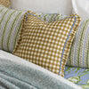 Furn. Maude Gingham 45cm x 45cm Piped Filled Cushion Gold