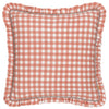 Furn. Maude Gingham 45cm x 45cm Piped Filled Cushion Rose