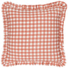 Furn. Maude Gingham 45cm x 45cm Piped Filled Cushion Rose