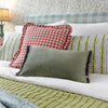 Furn. Maude Gingham 45cm x 45cm Piped Filled Cushion Rose