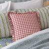 Furn. Maude Gingham 45cm x 45cm Piped Filled Cushion Rose
