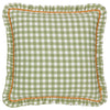 Furn. Maude Gingham 45cm x 45cm Piped Filled Cushion Sage