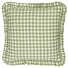 Furn. Maude Gingham 45cm x 45cm Piped Filled Cushion Sage