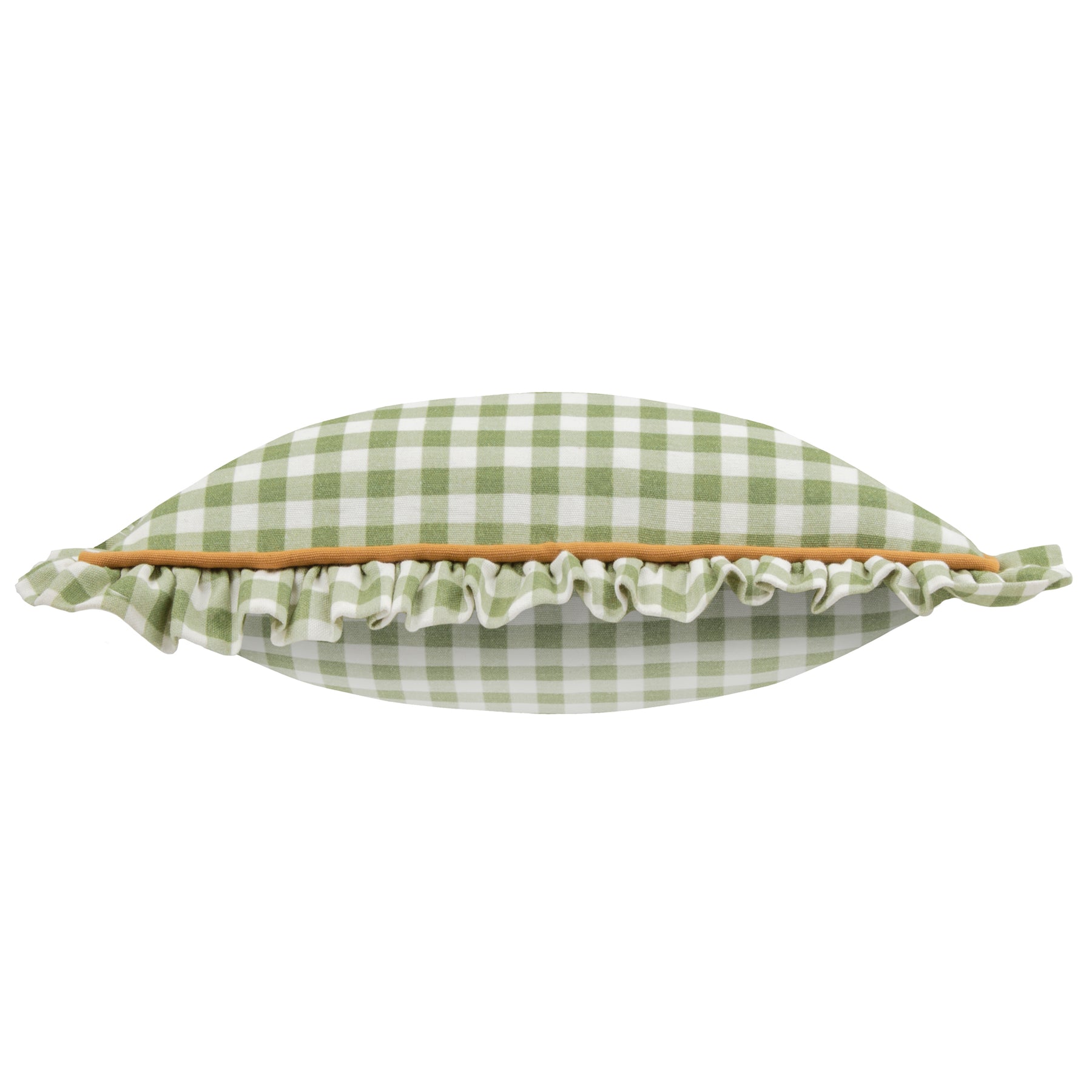 Furn. Maude Gingham 45cm x 45cm Piped Filled Cushion Sage
