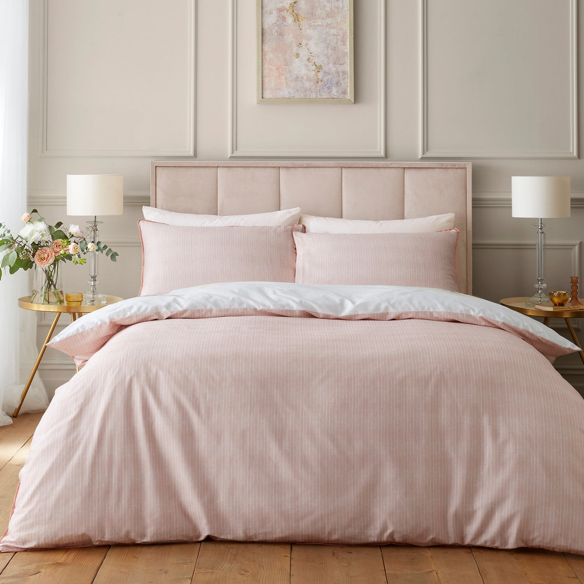 Soiree Mia Floral Blooms Duvet Cover Bedding Set Natural