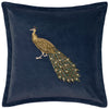 Voyage Maison Mayura Embroidered Velvet 55cm x 55cm Feather Filled Cushion Midnight
