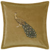 Voyage Maison Mayura Embroidered Velvet 55cm x 55cm Feather Filled Cushion Mustard