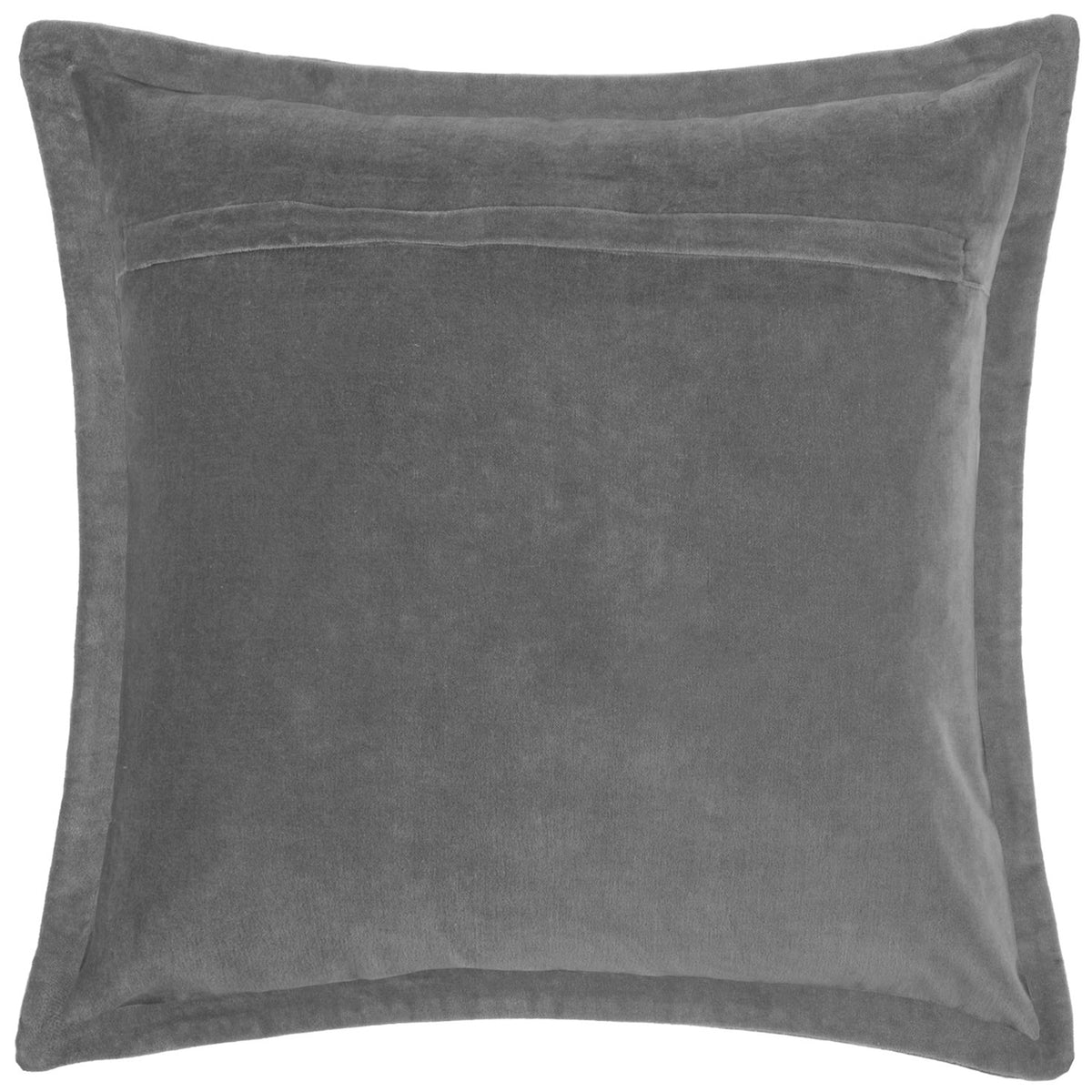 Voyage Maison Mayura Embroidered Velvet 55cm x 55cm Feather Filled Cushion Steel