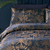 Soiree Midnight Palm Jacquard Duvet Cover Bedding Set Navy