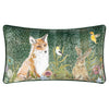 Meadow Bloom Wilds Chenille Piped Filled Cushion 30cm x 50cm Dark Emerald