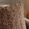Furn. Megeve Faux Fur 55cm x 55cm Filled Cushion Natural