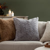 Furn. Megeve Faux Fur 55cm x 55cm Filled Cushion Natural