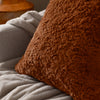 Furn. Megeve Faux Fur 55cm x 55cm Filled Cushion Rust
