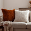 Furn. Megeve Faux Fur 55cm x 55cm Filled Cushion Rust