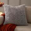 Furn. Megeve Faux Fur 55cm x 55cm Filled Cushion Arctic Grey