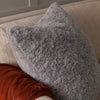 Furn. Megeve Faux Fur 55cm x 55cm Filled Cushion Arctic Grey